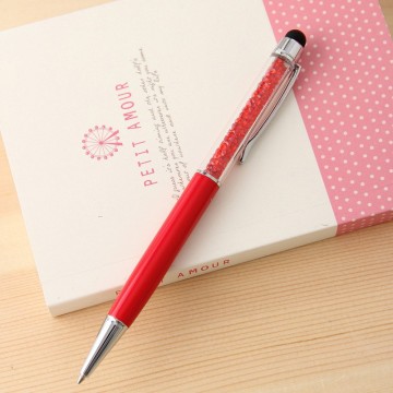 Red pen crystal touch stylus pen