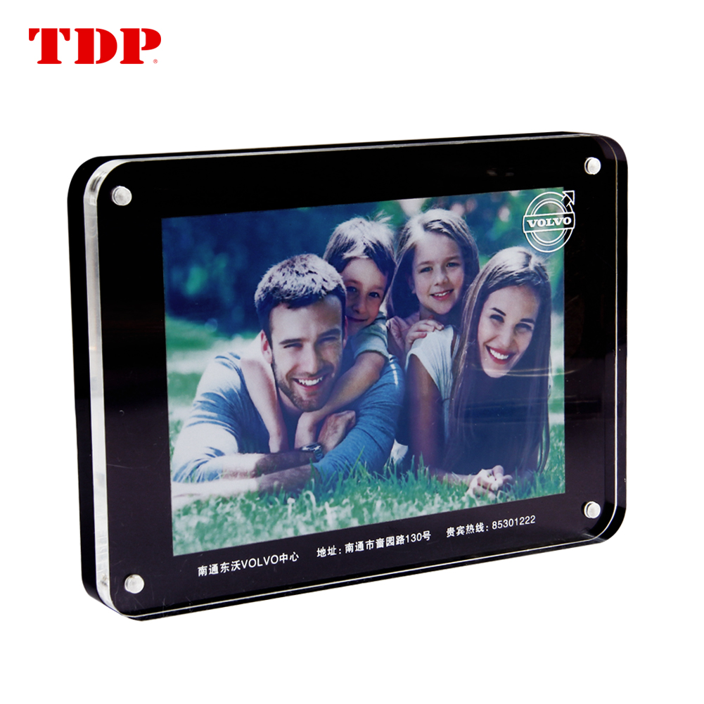 Factory Custom High End Desktop Acrylic Art Magnetic Photo Block