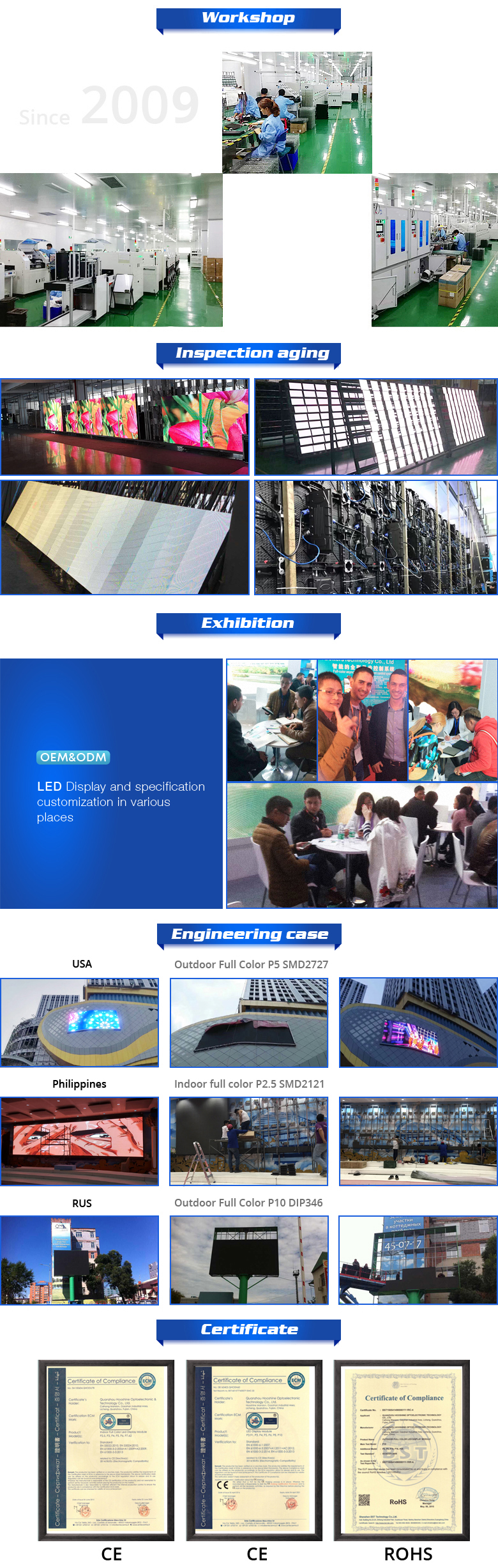 P2.5 Indoor full color led advertising display module