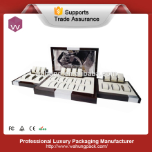 Brown metal plate watch display