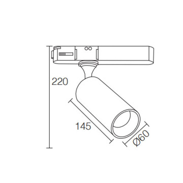 LEDER Gallery Begagnat Aluminium 20W LED spårljus