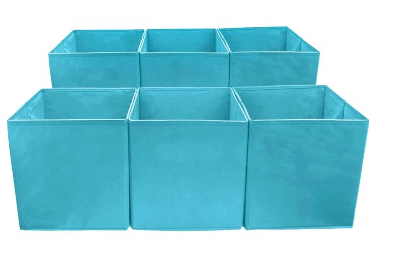 Produce Simple Design Convenient Multiple Colors Foldable Cube Fabric Non Woven Storage Box