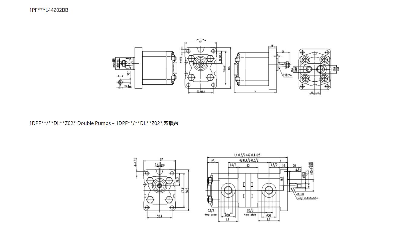 1PF***Z02 Dimensions