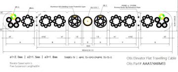 AAA174ARM13 Otis Elevator Flat Traveling Cable