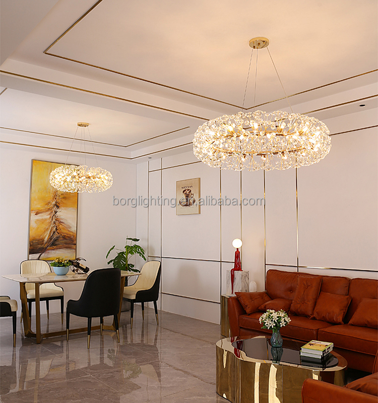 New Stylish Double Layer chandelier crystal beads chandelier led lights chandeliers pendent