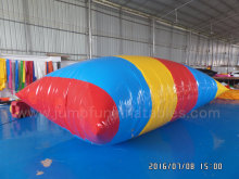 water floating inflatable water catapult/0.9mm PVC cheap inflatable water blob aqua Jumping catapult blobs