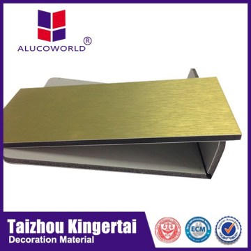 Alucoworld brushed finish PVDF coated 4mm acp