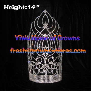 14inch Big Crystal Wholesale Pageant Crowns