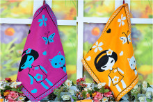 cotton hand towel with hook and strap