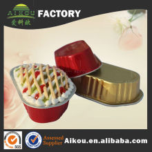 Colorful aluminium foil loaf pie baking container