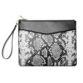 Fashion trendy dames slangenhuid retro ritssluiting clutch tas