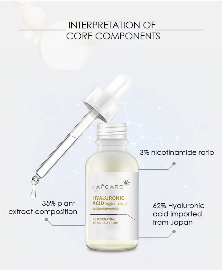 Face Serum Hyaluronic Acid Nicotinamide Collagen Stock Solution Natural Pure 30ml Label Skin Care