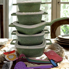 High-Quality 25pc Non-Stick Kitchen Cookware Set - Casseroles & Cookware