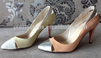 Low heel dress shoes mix match ladies shoes guangzhou Pretty Steps