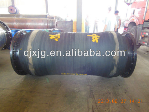large diameter dredge and suction rubber hose with flange