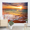 Sea Wave Tapestry Beach Series Muur Opknoping Sunrise Dusk Tapestry Tropische stijl Tapijt voor slaapkamer Thuis Dorm Decor