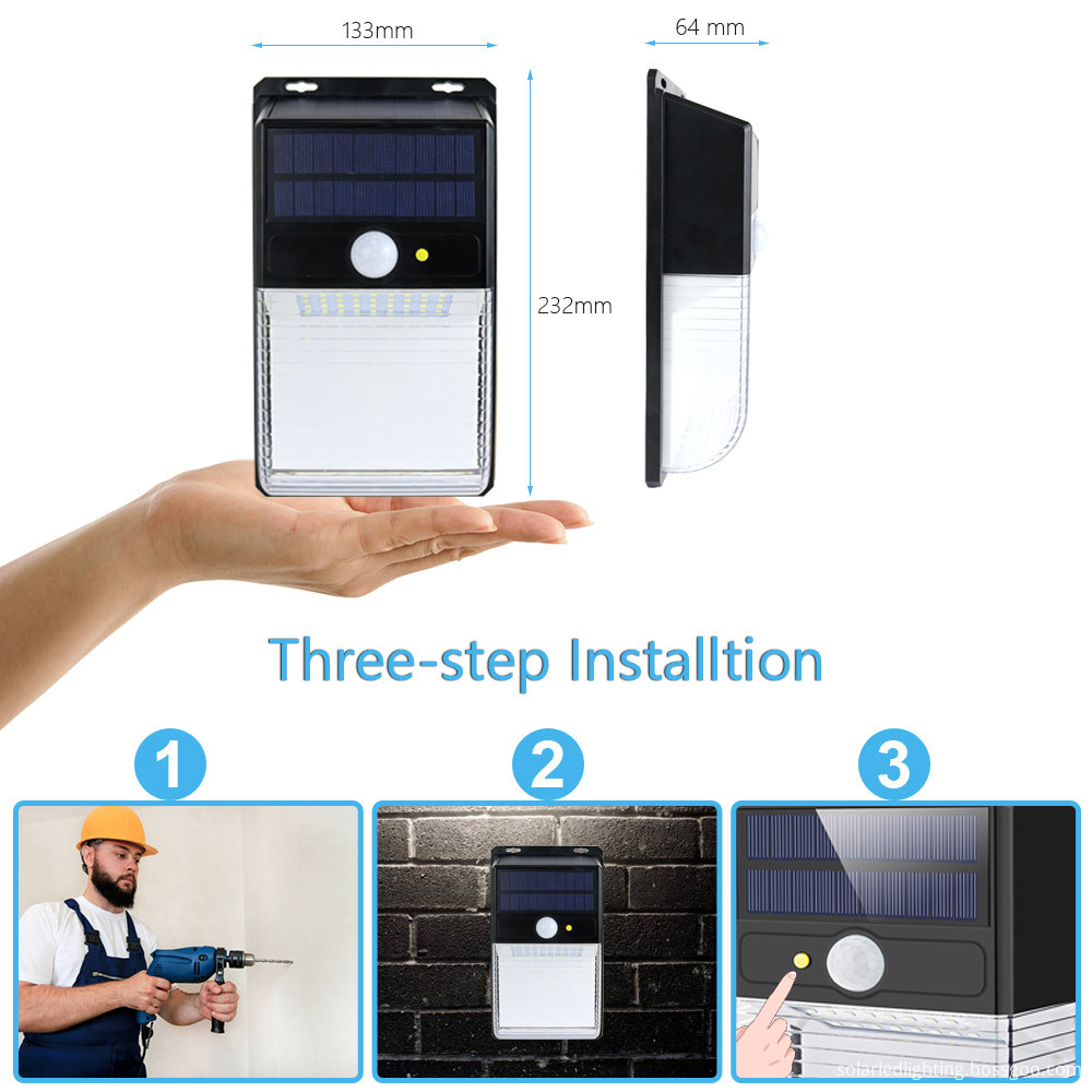 Solar Motion-Sensing Wall-Mounted Light 