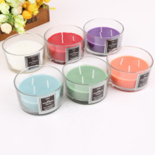 A beautifully fragrant glass candle candle