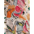 Scrawl Design Rayon Challis 30S impression de tissu