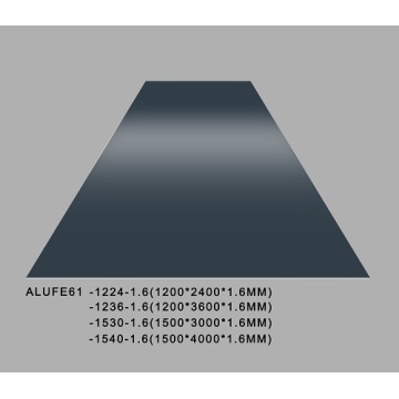 Glänzendes stahlgraues Aluminiumblech 1,6 mm