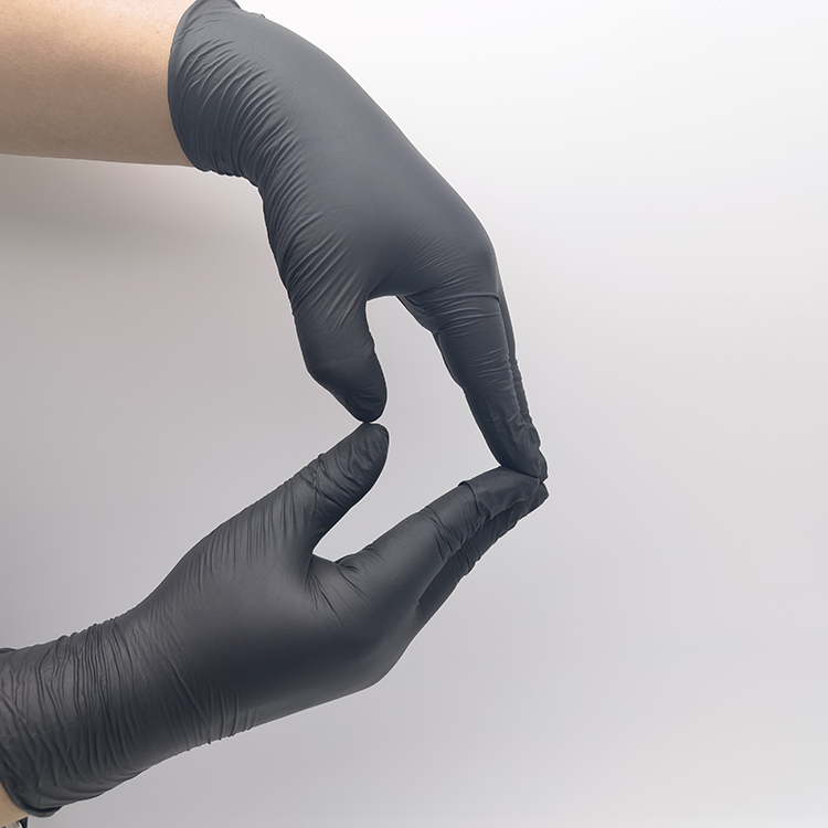 Gloves Nitrile Synthetic Nitrile Gloves Wholesale Black Disposable Household NON-sterilization Gloves Promote Powder Free