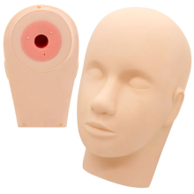Closed Eyes Mannequin Head for Acupoint Acupuncture and Massage Practice Training