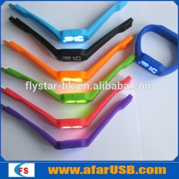 2015 Hot seling colorful silicone LED wrist brand USB stick memory waterproof usb pendrive
