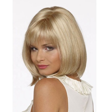 Best-selling short bobo golden blond bobo hair  natural straight wigs Synthetic hair wig for women