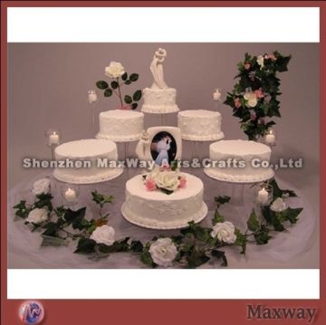 Clear Skillful Promotional Acrylic Cake Display Stand Rack