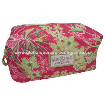 Floral Fabric Cosmetic Bag for Estee Lauder, Various Colors are Available, OEM/ODM Orders Accepted