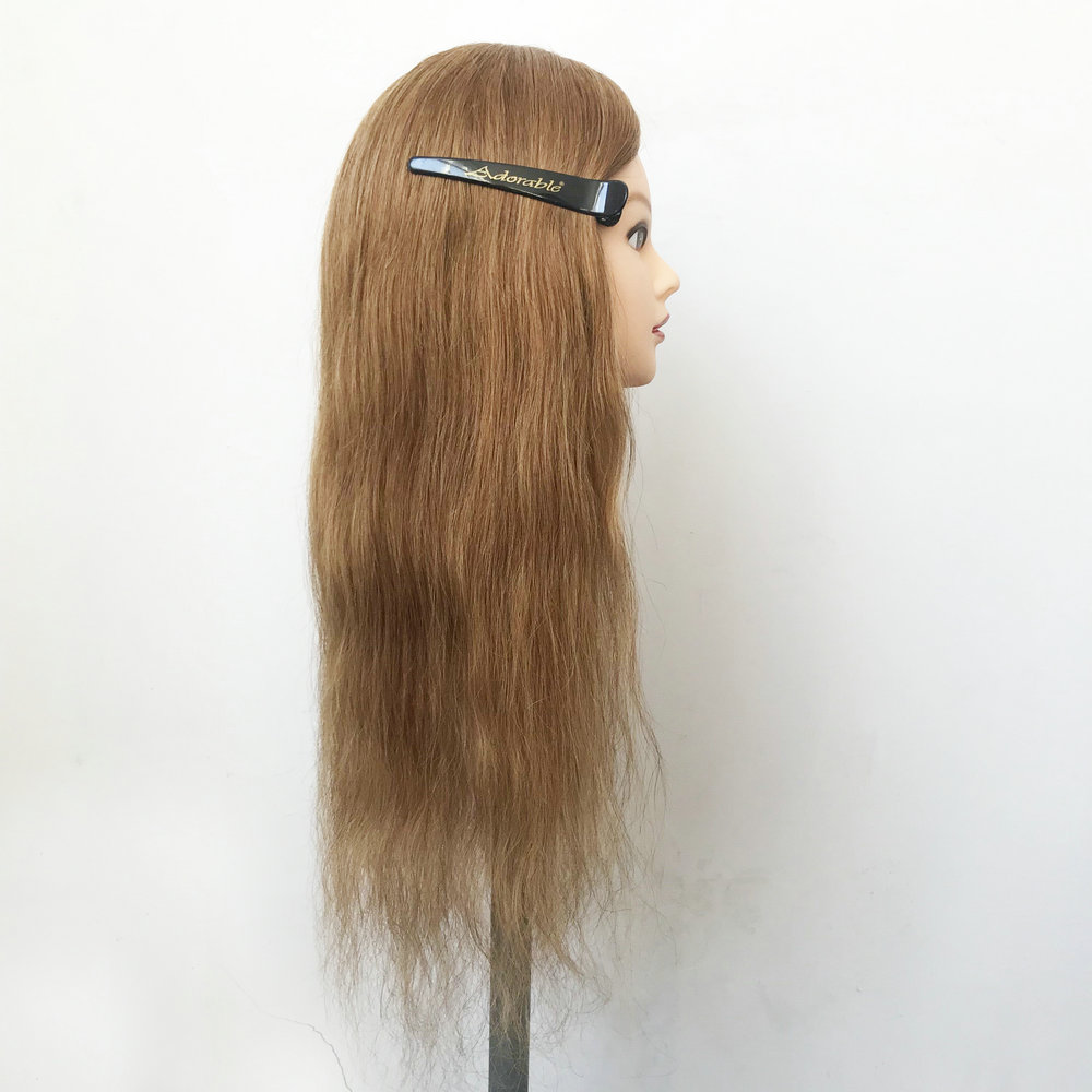 Salon Light blonde color 100% Human Hair Mannequin Doll Training Head Practice Head Wholesale