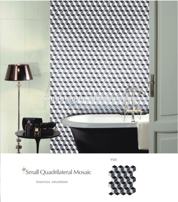 interior decorator rhombus ceramic mosaic tiles