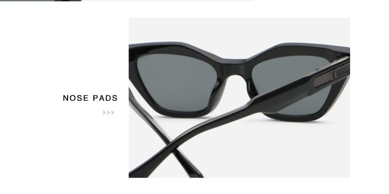 Chunky Geometric Lightweight Retro Cat Eye Sunglasses ME2163-Nose Pad Chunky Geometric Lightweight Retro Cat Eye Sunglasses ME2163-Nose Pad