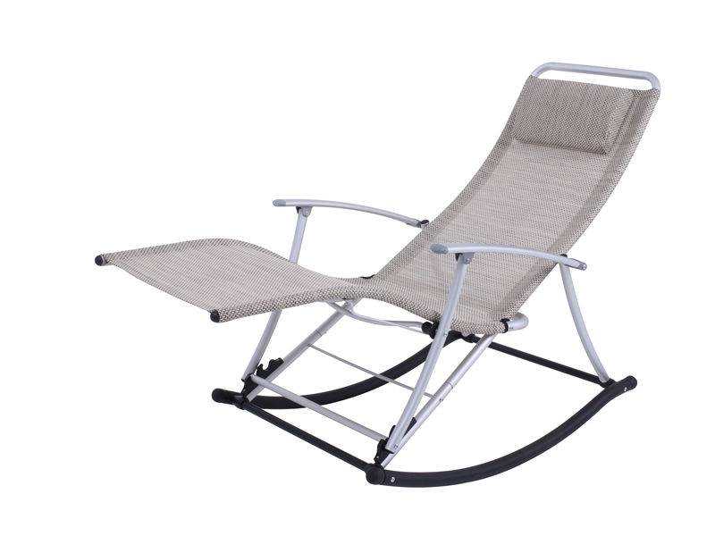 Foldable Aluminum Textilene Rocking lounge