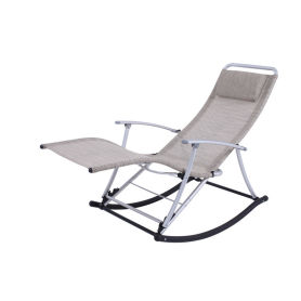 Foldable Aluminum Textilene Rocking lounge