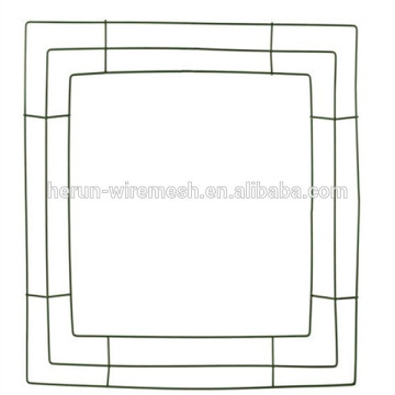 Square shape Christmas wire wreath frame