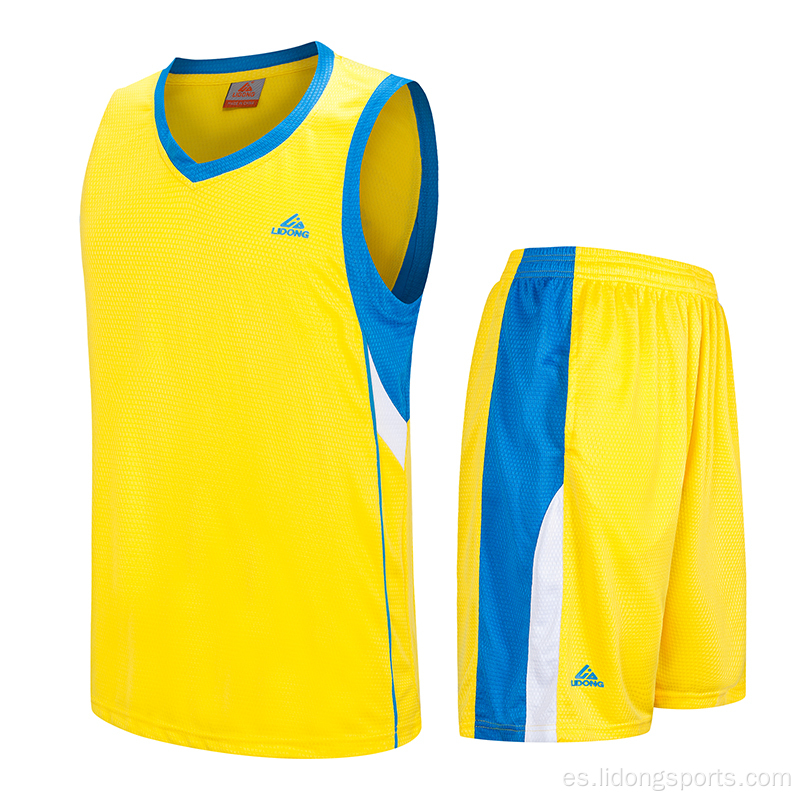 Lidong nuevo estilo de diseño sublimación de sublimación de uniforme de baloncesto