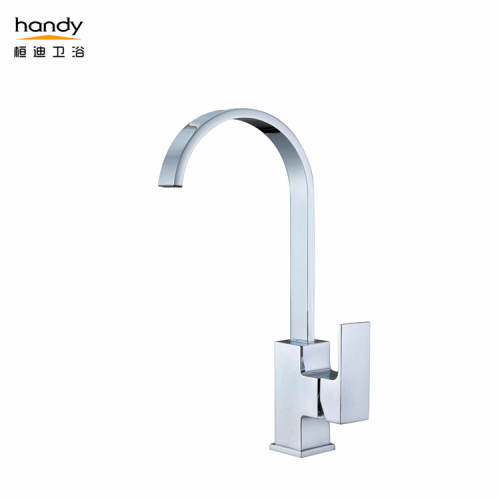 Square Type Single Handle Brass Kitchen Mixer Taps