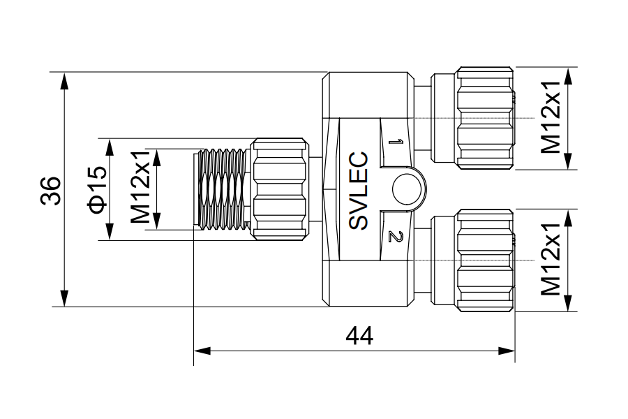 Y type M12 Connector