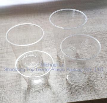 Transparent vingin material Disposable PET cups