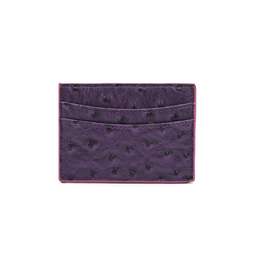 New Design Exotic Genuine Ostrich Leather Card Holder