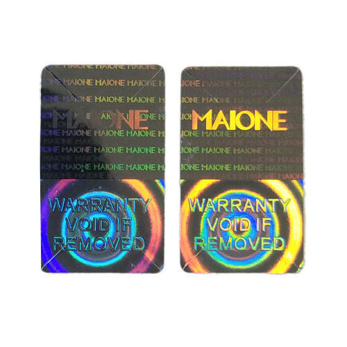 Anpassad Euro Laser Security Hologographic Sticker Scratch Av QR Kod Serienummer 3D Hologram Label Sticker