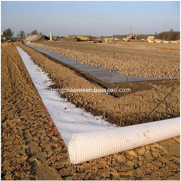 PVC Coated Pavement Reinforcement Glassfiber Geogrid Mesh