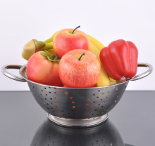 Stainless Steel Multicolor High Foot Washing Rice Sieve