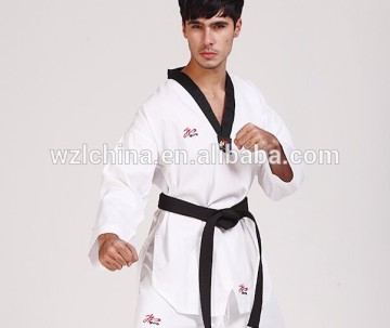 Customized logo design factory price taekwondo uniform wtf