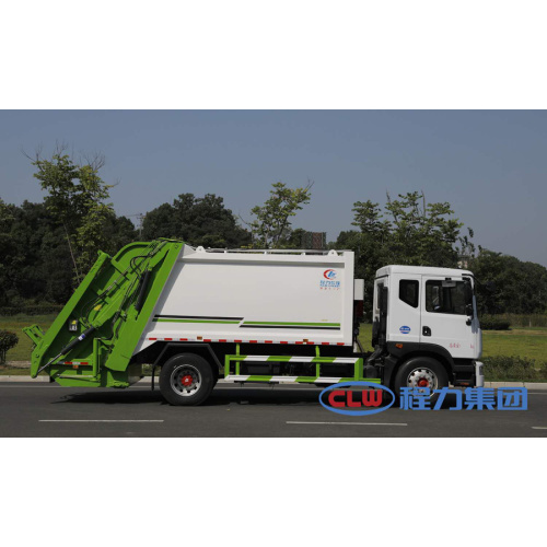 Novo caminhão de lixo verde DONGFENG D9 de 8 toneladas