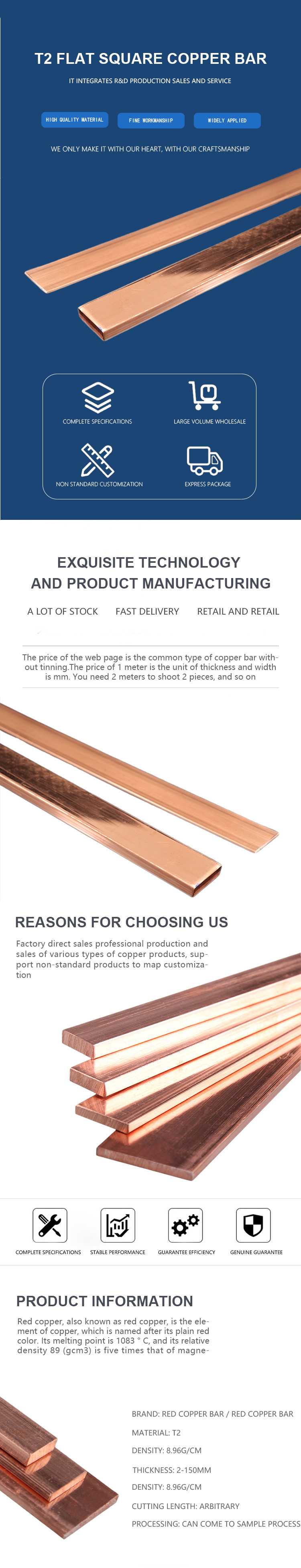 Custom sizes and models available copper bus bars