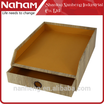 NAHAM office desktop wood grain paper file cabinet drawer with tray