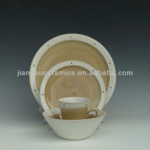 reactive glaze pots on the rim stoneware dinnnerware ceramic tableware western cutlery