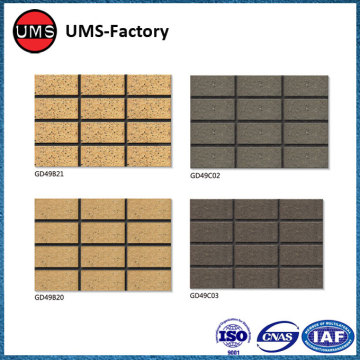 Small format exterior wall tile